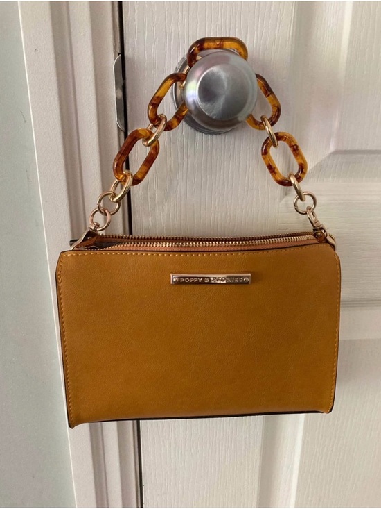 Poppy & Peonies Handbags - Poppy & Peonies Mustard Yellow Mini Shoulder Bag with Tortoiseshell Chain